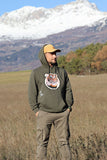 Sweat à capuche / Hoodie Vert brodé Tigre