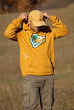 Sweat à capuche / Hoodie Jaune Brodé Croco du Ghetto