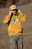 Sweat à capuche / Hoodie Jaune Brodé Croco du Ghetto