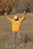 Sweat à capuche / Hoodie Jaune Brodé Croco du Ghetto