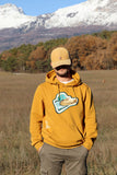 Sweat à capuche / Hoodie Jaune Brodé Croco du Ghetto