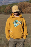Sweat à capuche / Hoodie Jaune Brodé Croco du Ghetto